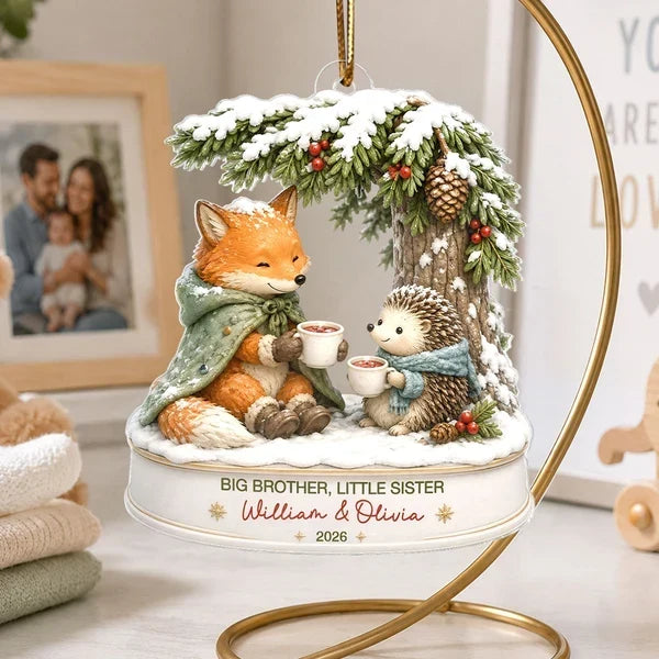 Personalized Big Brother Little Sister Acrylic Ornament Gift