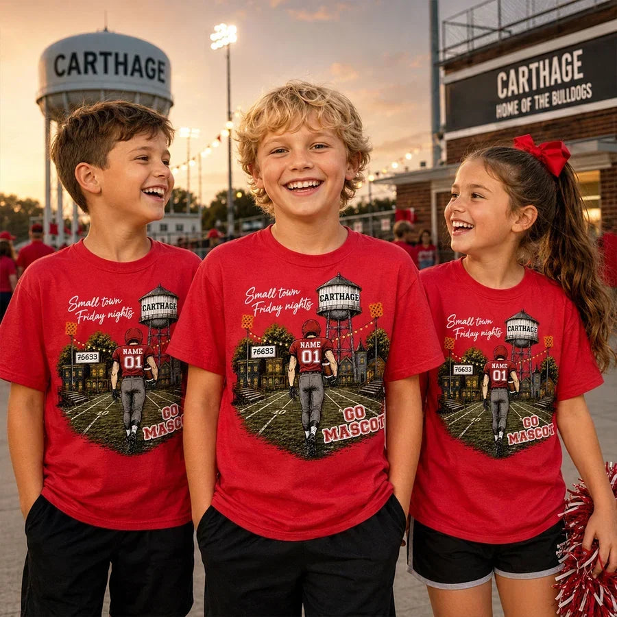 Personalized Classic Tee Football Player Gift for Mom