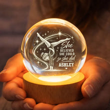 Load image into Gallery viewer, Personalized Globe Lamp with Handstand Gymnast for Daughter, Unique Gift Idea
