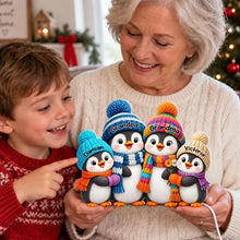 Load image into Gallery viewer, Personalized Penguin Family Acrylic Light Box Gift for Grandparents
