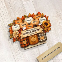 Load image into Gallery viewer, Personalized 2-Layer Wooden Plaque Family Gift for Grandma &amp; Grandpa
