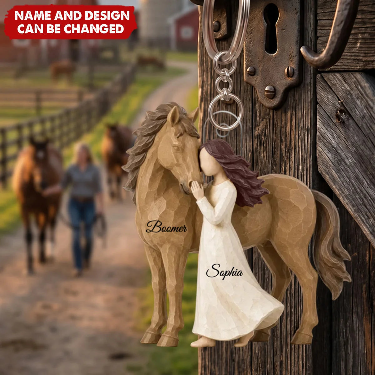 Personalized Acrylic Keychain Horse Lover Gift Custom Name