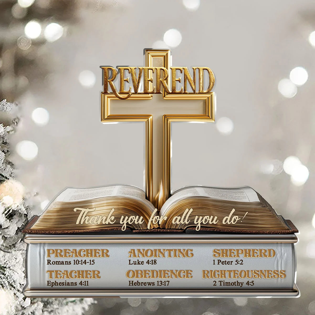 Personalized Acrylic Block Plaque Thank You Gift for Pastor