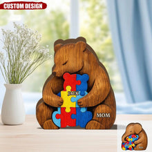 Load image into Gallery viewer, Custom Thick Wooden Autism Plaque Mom and Child Gift
