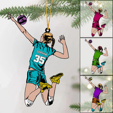 Load image into Gallery viewer, Personalized Volleyball Spike Acrylic Ornament Custom Gift for Players
