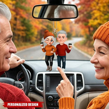 Load image into Gallery viewer, Personalized Cute Fall Couple Acrylic Keychain Gift for Partners

