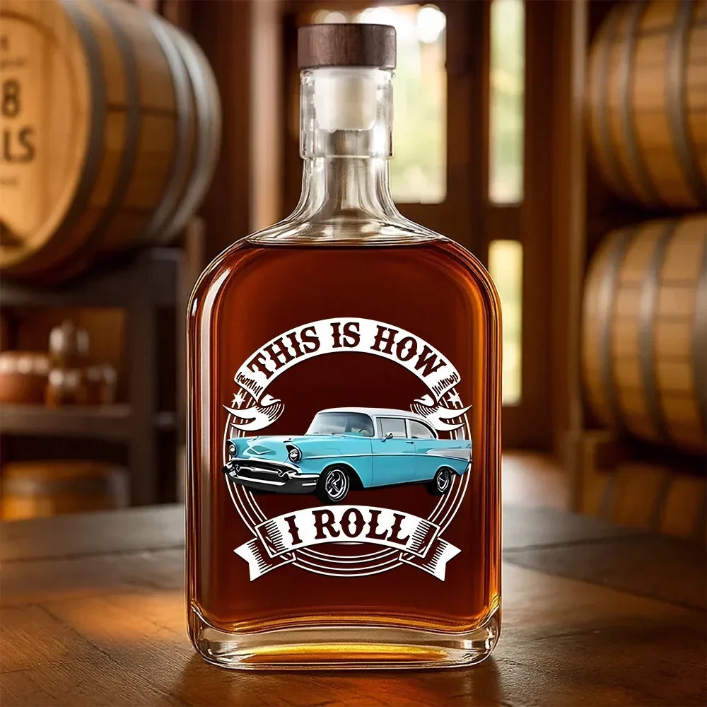 Personalized Glass Spirits Decanter Custom Car Tribute Gift for Dad