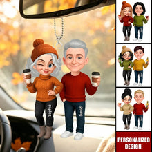 Load image into Gallery viewer, Personalized Cute Fall Couple Acrylic Keychain Gift for Partners
