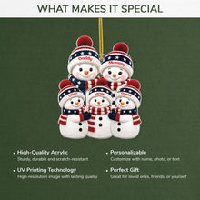 Load image into Gallery viewer, Personalized Acrylic Christmas Ornament Snowman Family Gift for Grandma
