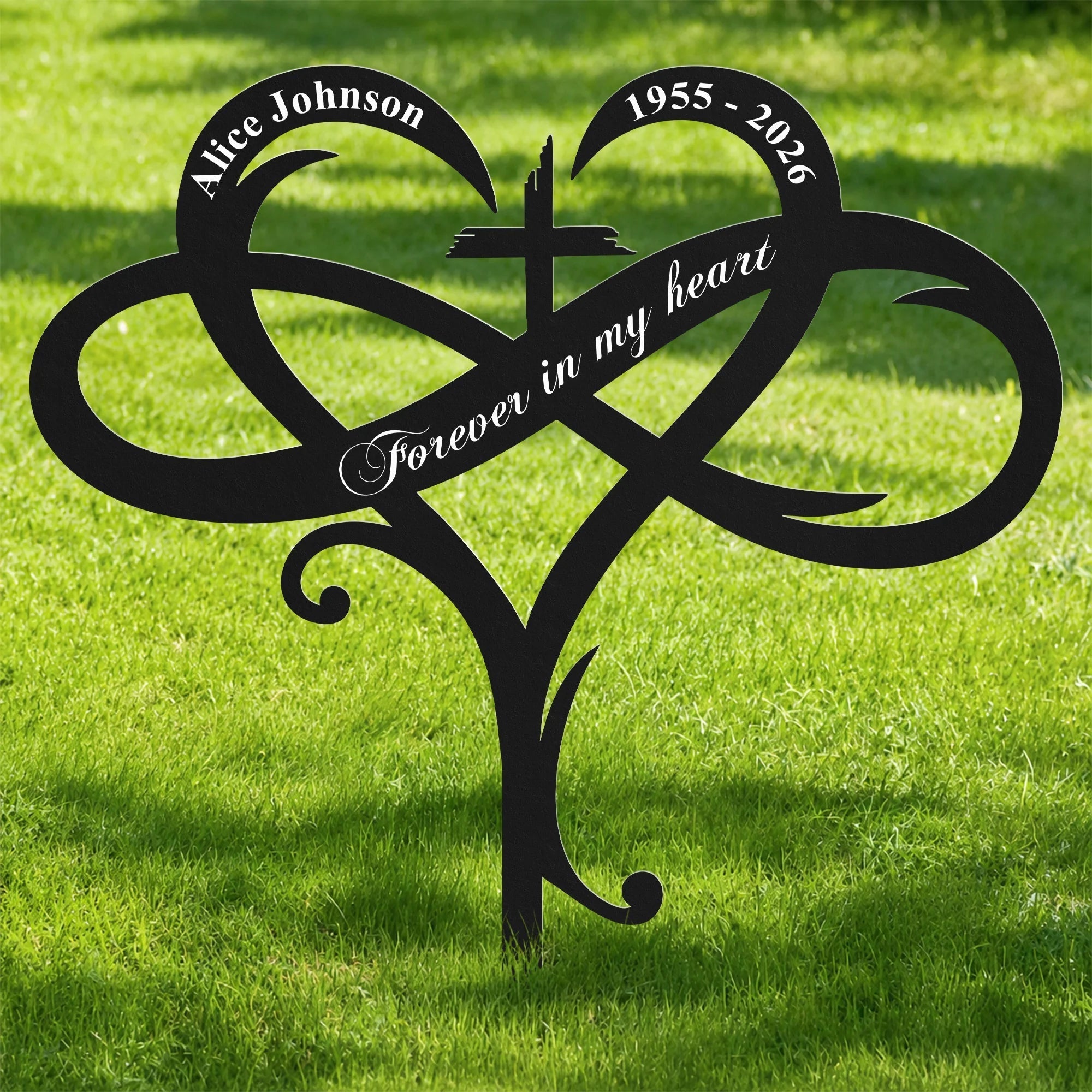 Personalized Metal Garden Stake Sympathy Gift for Family