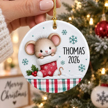 Load image into Gallery viewer, Personalized Ceramic Ornament Cute Woodland Animals Gift for Kids

