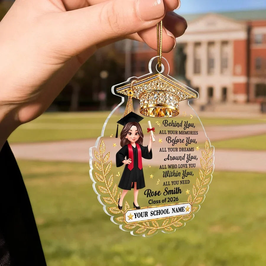 Personalized Graduation Ornament for Her Diploma Keepsake