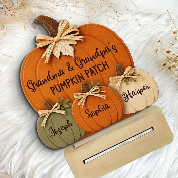 Personalized Wooden Plaque Keepsake for Grandma & Grandpa
