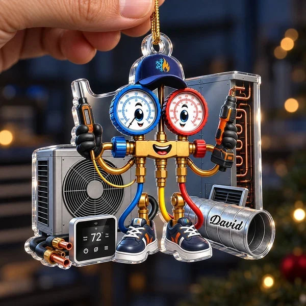Personalized HVAC Technician Ornament Unique Custom Gift