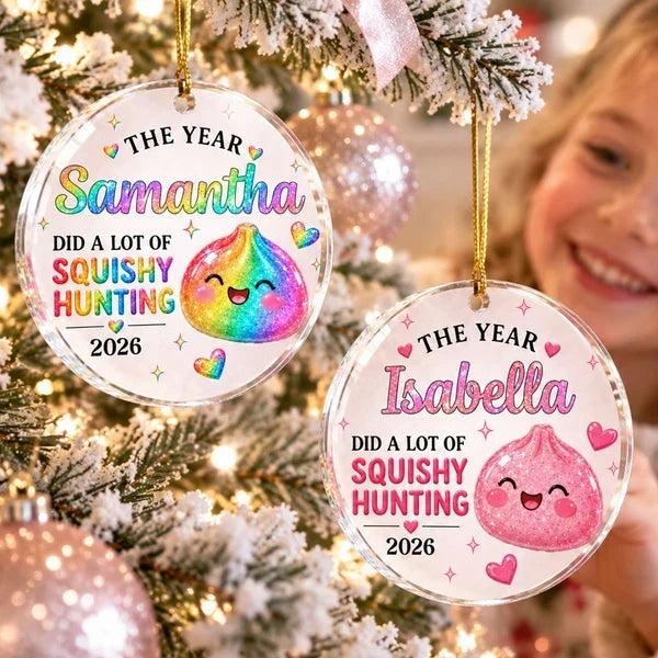 Personalized Rainbow Dumpling Acrylic Ornament Gift for Kids