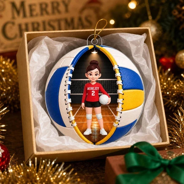 Personalized Volleyball Acrylic Ornament Custom Gift for Sports Families