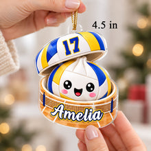 Load image into Gallery viewer, Personalized Volleyball Dumpling Acrylic Ornament Gift for Kids
