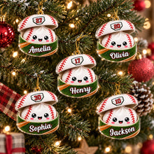 Load image into Gallery viewer, Personalized Acrylic Baseball Ornament Gift for Kids &amp; Grandkids
