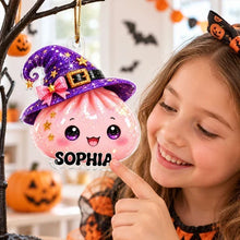 Load image into Gallery viewer, Personalized Halloween Dumpling Acrylic Ornament Gift for Kids
