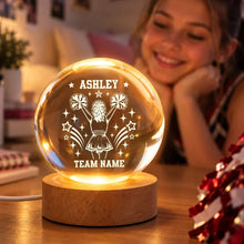 Load image into Gallery viewer, Personalized Cheerleader Globe Lamp Creative Gift for Daughter

