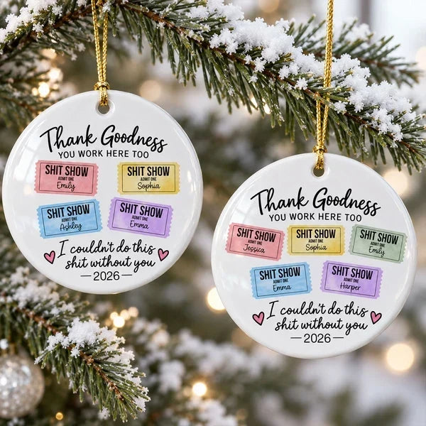 Personalized Ceramic Christmas Ornament Gift for Coworkers