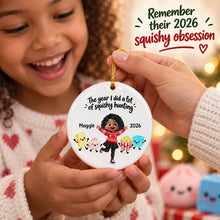 Load image into Gallery viewer, Personalized Ceramic Holiday Ornament Cute Characters Gift for Kids
