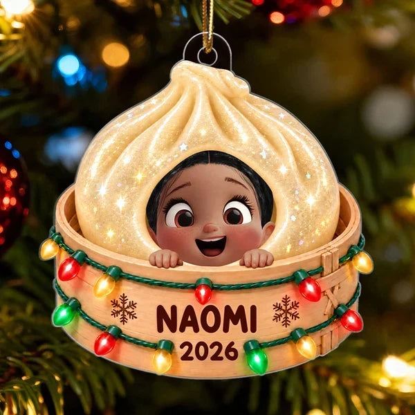 Personalized Christmas Acrylic Ornament Smiling Child Gift for Kids
