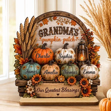 Load image into Gallery viewer, Personalized Wooden Plaque Fall Decor Gift for Grandma
