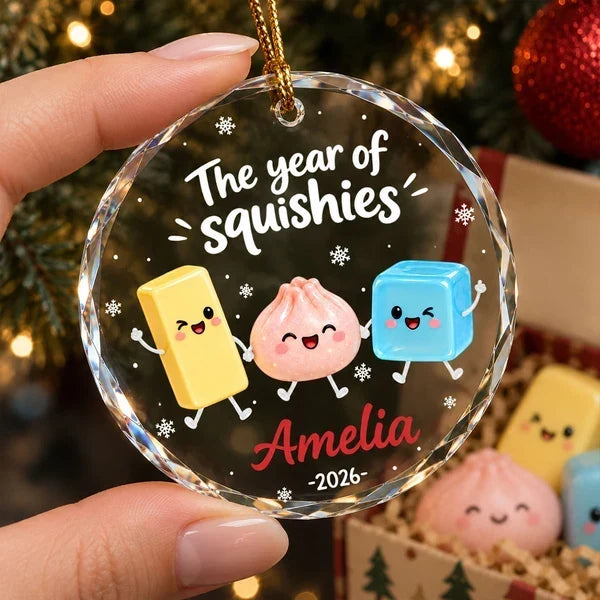 Personalized Crystal Ornament Cute Squishy Characters Gift for Kids