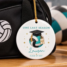 Load image into Gallery viewer, Personalized Graduation Volleyball Ornament Custom Name Gift
