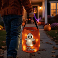 Load image into Gallery viewer, Personalized LED Halloween Trick-or-Treat Basket for Kids
