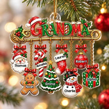 Load image into Gallery viewer, Personalized Acrylic Christmas Ornament Gift for Grandma
