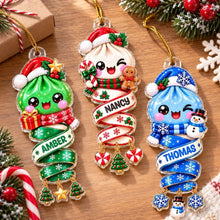Load image into Gallery viewer, Personalized Acrylic Dumpling Ornament Custom Name Gift for Kids
