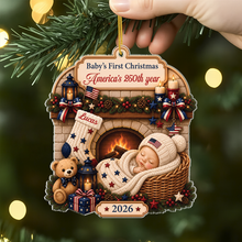 Load image into Gallery viewer, Personalized Acrylic Ornament Baby's First Christmas 2026 Gift
