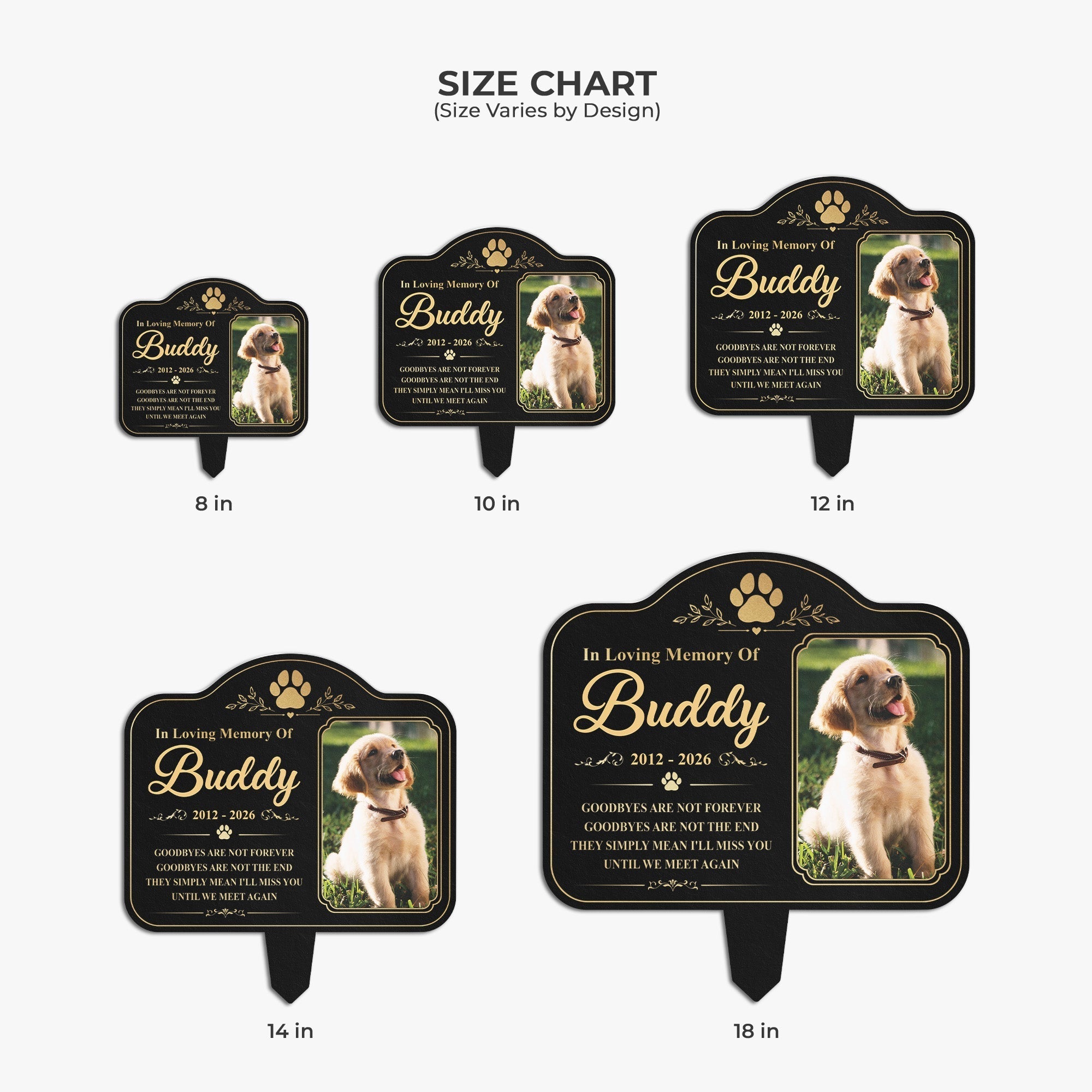 Personalized Metal Garden Stake Dog Memorial Sympathy Gift