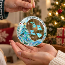 Load image into Gallery viewer, Personalized Stained Glass Family Map Acrylic Ornament Gift
