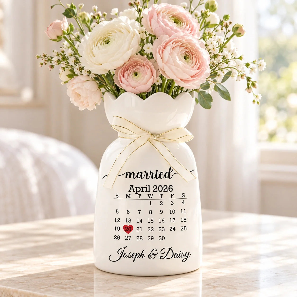 Personalized Wedding Date Mug Custom Names Gift for Couples
