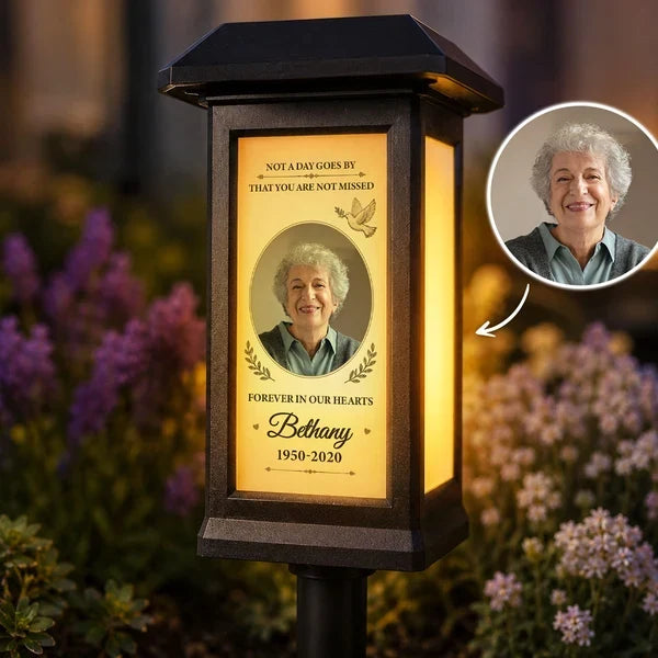 Personalized Solar Garden Stake Light for Sympathy Remembrance
