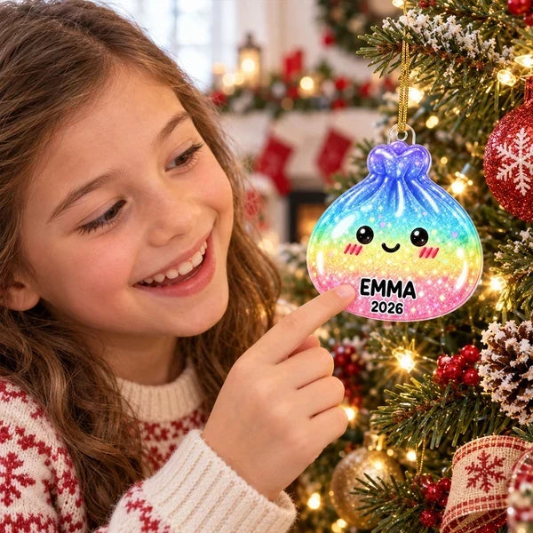 Personalized Acrylic Christmas Ornament Dim Sum Gift for Family