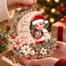 Load image into Gallery viewer, Personalized Acrylic Christmas Ornament Grandma Grandchild Hug
