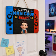 Load image into Gallery viewer, Personalized Wooden Gamer Sign Custom Little Man Cave Gift for Boys
