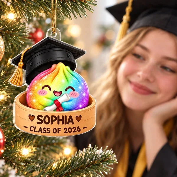 Personalized Graduation Dumpling Acrylic Ornament Gift