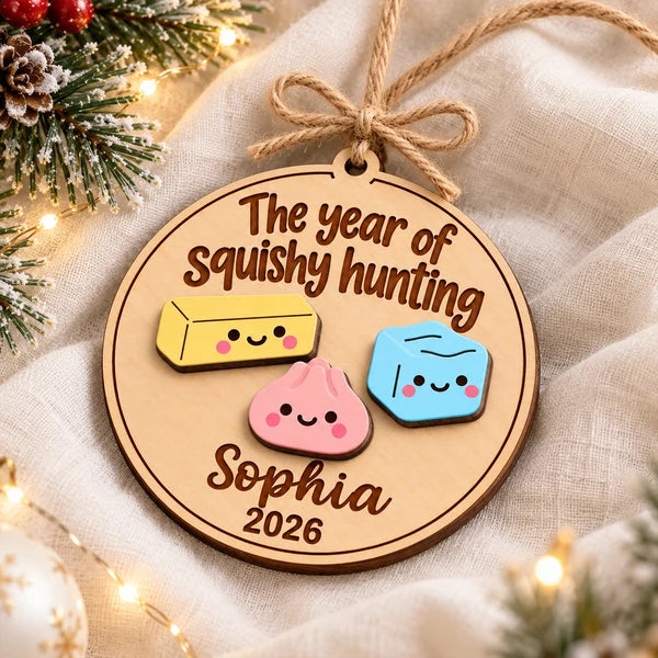 Personalized 2-Layer Wooden Christmas Ornament Gift for Collectors