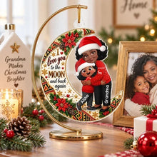 Load image into Gallery viewer, Personalized Christmas Acrylic Ornament Hugging Grandma &amp; Grandchild Gift
