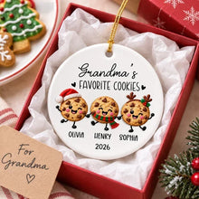 Load image into Gallery viewer, Personalized Ceramic Ornament Gift for Grandma Christmas Keepsake
