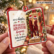Load image into Gallery viewer, Personalized Acrylic Ornament for New Parents Baby Bump Gift
