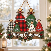 Load image into Gallery viewer, Personalized Wooden Sign for Grandma and Grandpa Christmas Gift
